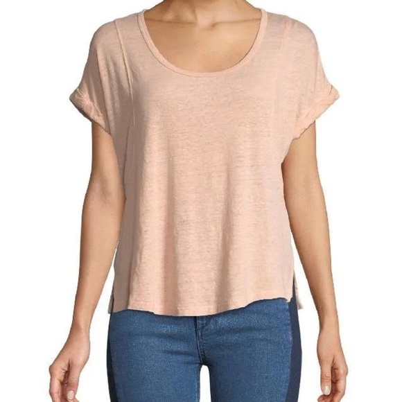 Rag & Bone Tops Rag & Bone Blush Linen Lottie Tee - Picture 6 of 10
